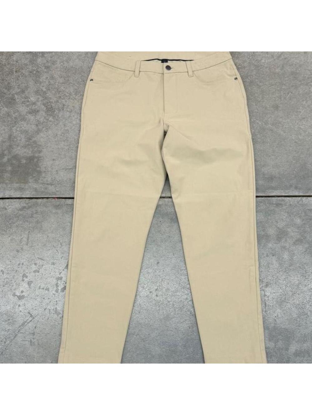 lululemon ABC Classic-Fit Trouser beige straight leg chino pants size 31